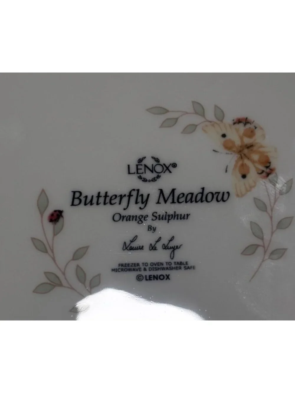 Lenox Butterfly Meadow Scalloped Dinner Plates Lot Of 4 Floral Design Vintage 06